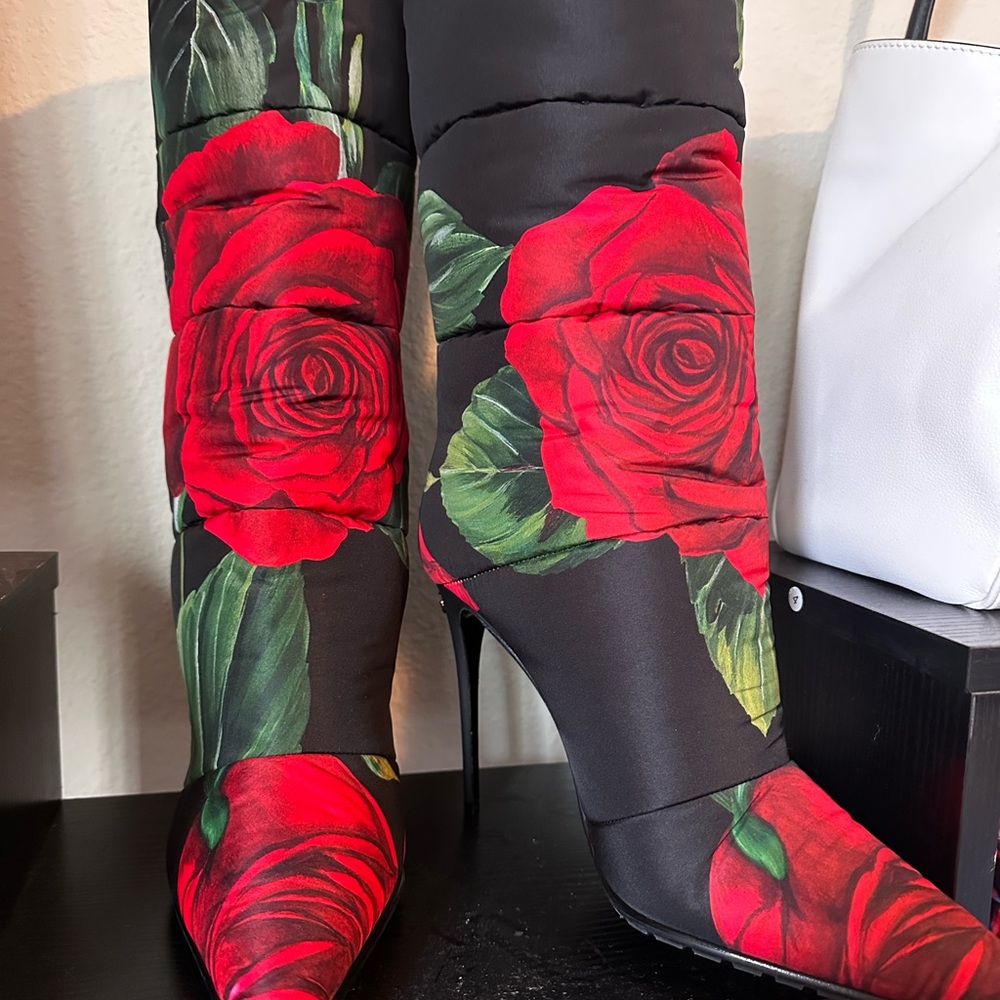 Floral Stiletto Boots